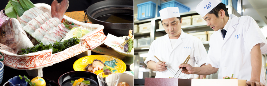 人丸花壇の料理へのこだわり